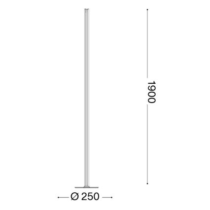 Ideal Lux - Lámpara de pie LED regulable DORICA LED/50W/230V IRC 90 dorada