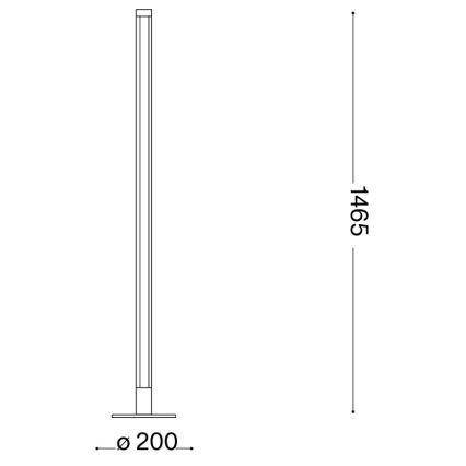 Ideal Lux - Lámpara de pie LED regulable YOKO LED/16W/230V CRI 90 blanca
