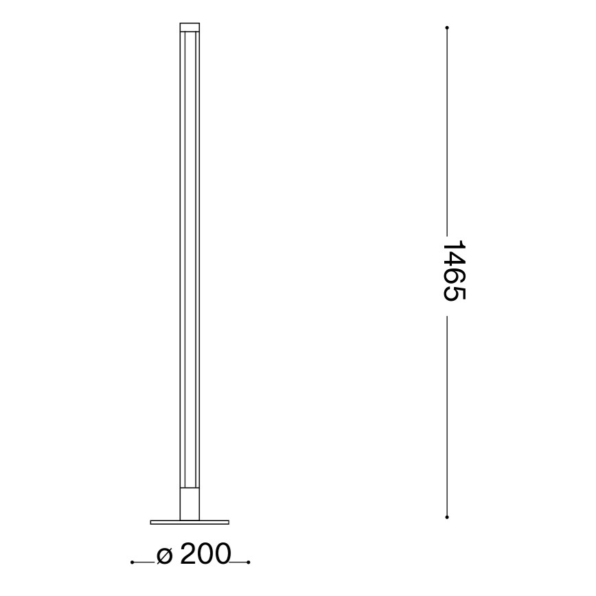 Ideal Lux - Lámpara de pie LED regulable YOKO LED/16W/230V CRI 90 blanca