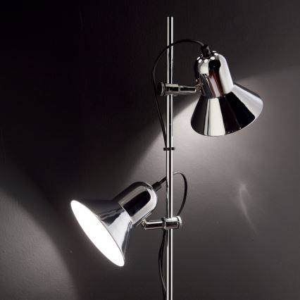 Ideal Lux - Lámpara de pie POLLY 2xE27/60W/230V cromo brillante