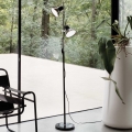 Ideal Lux - Lámpara de pie POLLY 2xE27/60W/230V negra