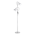 Ideal Lux - Lámpara de pie POLLY 2xE27/60W/230V plateada
