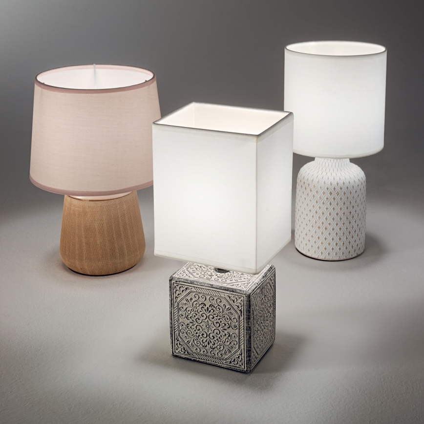 Ideal Lux - Lámpara de sobremesa KALI 1xE14/40W/230V crema/beige