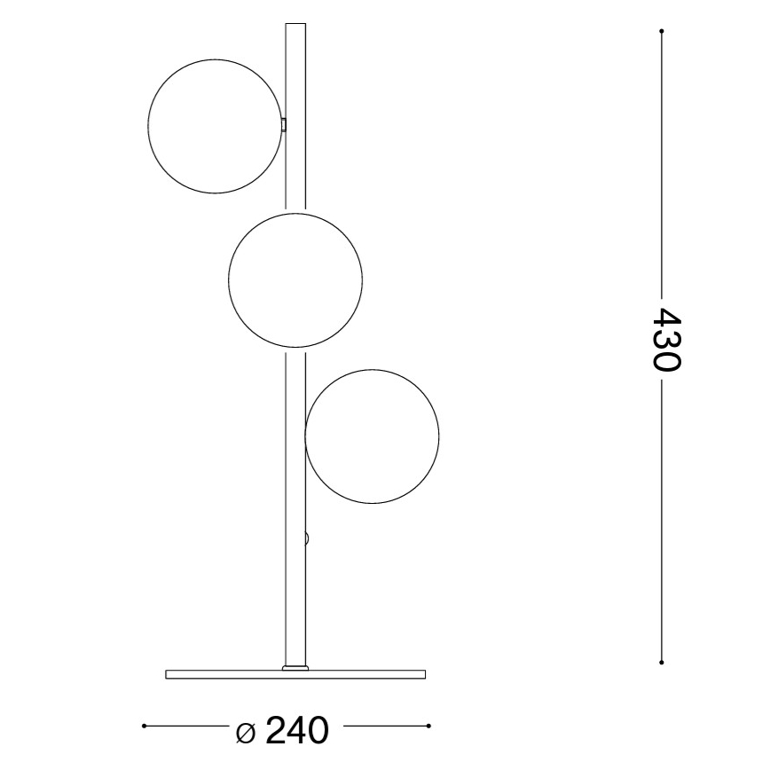 Ideal Lux - Lámpara de sobremesa LED PERLAGE 3xG9/3W/230V dorada/beige ahumado