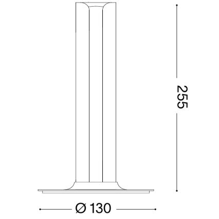 Ideal Lux - Lámpara de sobremesa LED regulable DORICA LED/8W/230V CRI 90 latón
