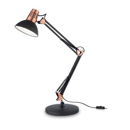 Ideal Lux - Lámpara de sobremesa WALLY 1xE27/42W/230V negro/cobre