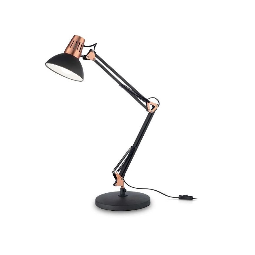 Ideal Lux - Lámpara de sobremesa WALLY 1xE27/42W/230V negro/cobre