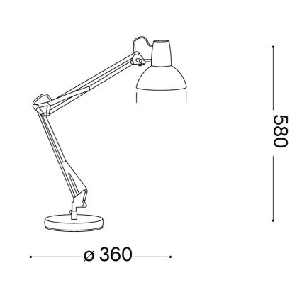 Ideal Lux - Lámpara de sobremesa WALLY 1xE27/42W/230V negro/cobre