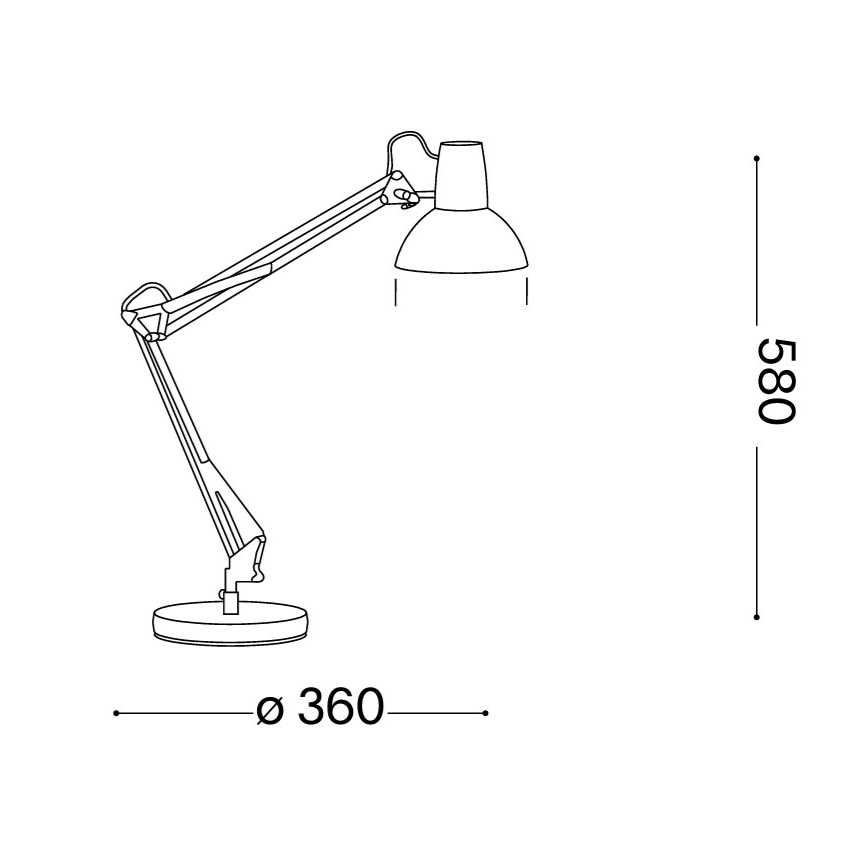 Ideal Lux - Lámpara de sobremesa WALLY 1xE27/42W/230V negro/cobre