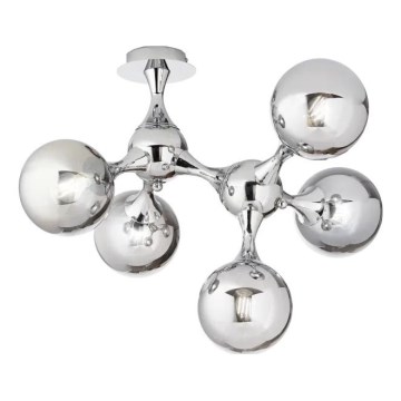 Ideal Lux - Lámpara de techo de superficie NODI, 5x E14/28W/230V, 50x55 cm, cromado brillante