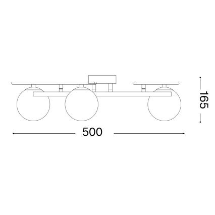 Ideal Lux - Lámpara de techo LED ATLAS 3xG9/3W/230V dorado