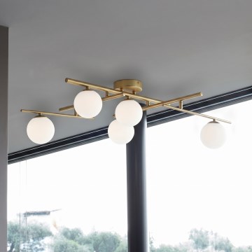 Ideal Lux - Lámpara de techo LED ATLAS 5xG9/3W/230V dorado
