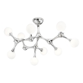 Ideal Lux - Lámpara de techo LED de superficie NODINO 9xG9/3W/230V Ø 83 cm cromo brillante/blanco