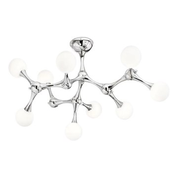 Ideal Lux - Lámpara de techo LED de superficie NODINO 9xG9/3W/230V Ø 83 cm cromo brillante/blanco