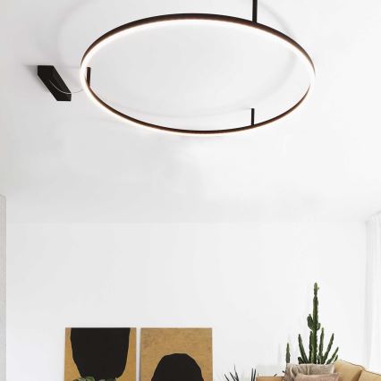 Ideal Lux - Plafón LED ORACLE SLIM LED/29W/230V 4000K CRI 90 Ø 50 cm negro