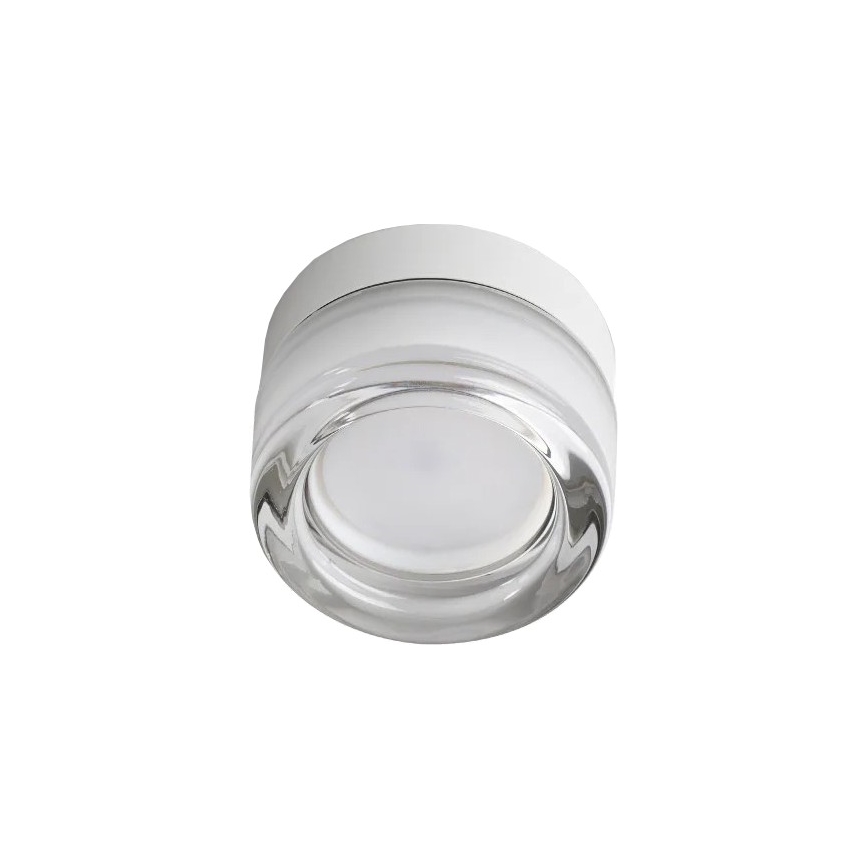 Ideal Lux - Plafón LED para baño LOLLY 1xGX53/9W/230V, diámetro 10,5 cm, IP44, blanco/transparente