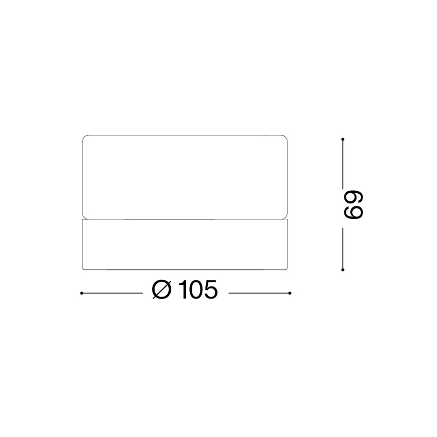 Ideal Lux - Plafón LED para baño LOLLY 1xGX53/9W/230V, diámetro 10,5 cm, IP44, blanco/transparente