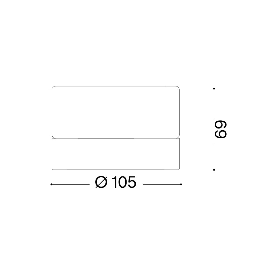 Ideal Lux - Plafón LED para baño LOLLY 1xGX53/9W/230V Ø 10,5 cm IP44 negro/negro ahumado