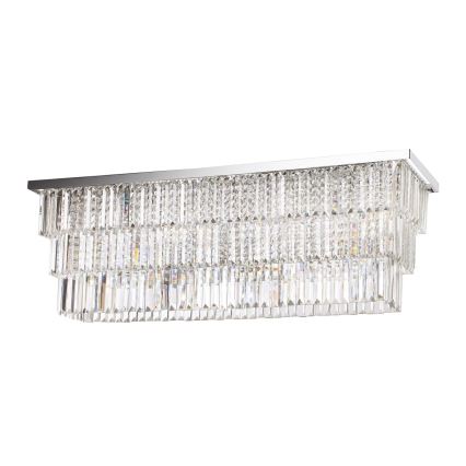 Ideal Lux - Lámpara de techo MARTINEZ 8xE14/40W/230V cromo brillante
