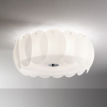 Ideal Lux - Lámpara de techo OVALINO 8xE27/60W/230V Ø 53,5 cm blanca