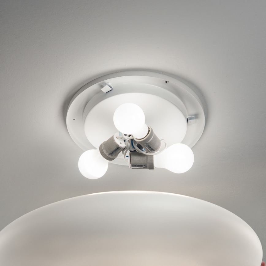 Ideal Lux - Lámpara de techo SMARTIES 1xE27/42W/230V Ø 33 cm blanca