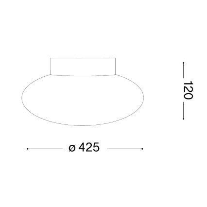 Ideal Lux - Lámpara de techo SMARTIES 2xE27/42W/230V Ø 42,5 cm blanca