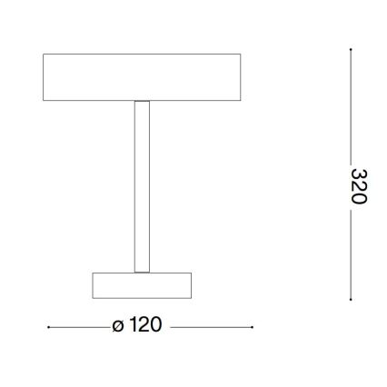 Ideal Lux - Lámpara exterior táctil LED TOFFEE LED/2W/230V 2200 mAh CRI 90 IP54 negra