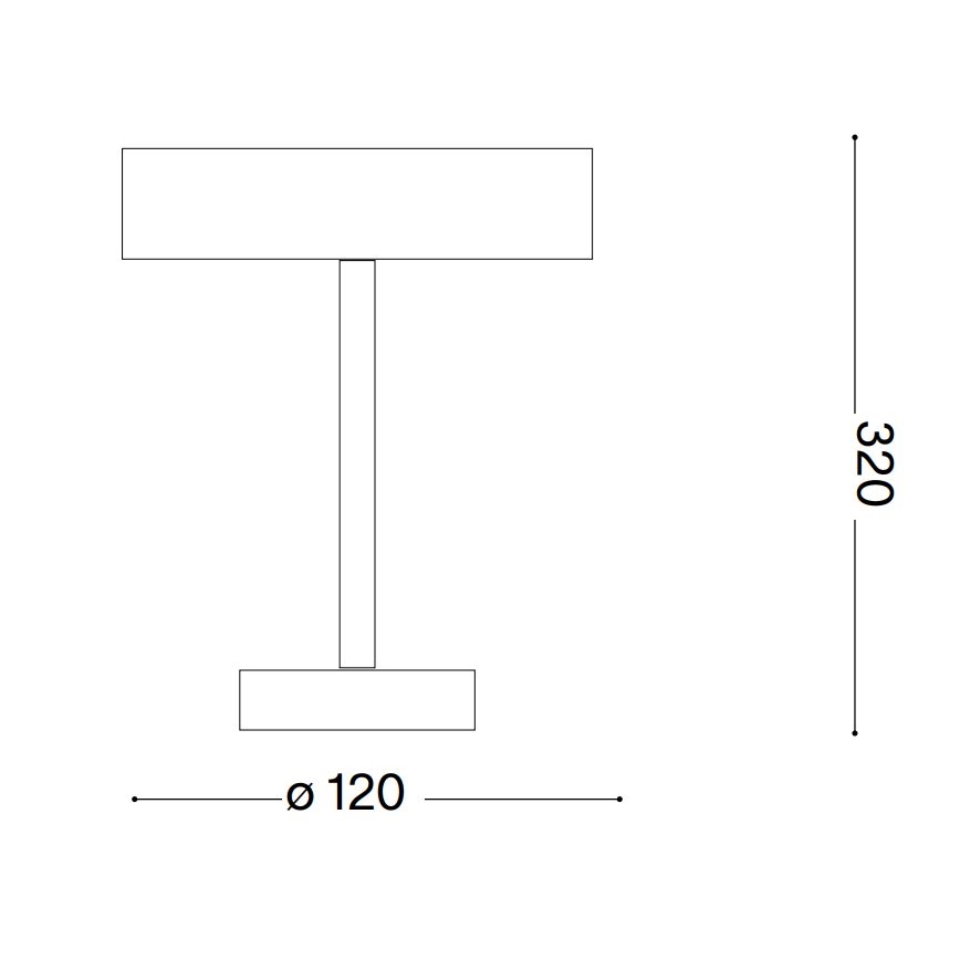 Ideal Lux - Lámpara exterior táctil LED TOFFEE LED/2W/230V 2200 mAh CRI 90 IP54 negra