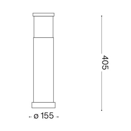 Ideal Lux - Lámpara exterior TRONCO 1xE27/42W/230V 40 cm IP65 antracita