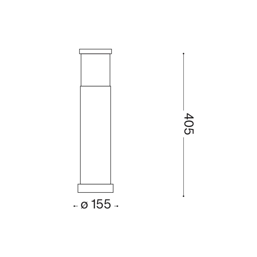 Ideal Lux - Lámpara exterior TRONCO 1xE27/42W/230V 40 cm IP65 antracita