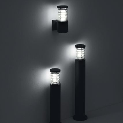 Ideal Lux - Lámpara exterior TRONCO 1xE27/42W/230V 80 cm IP65 negra