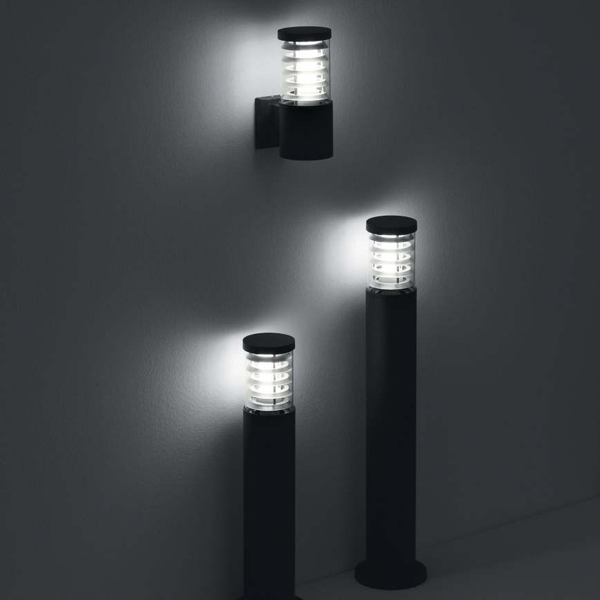 Ideal Lux - Lámpara exterior TRONCO 1xE27/42W/230V 80 cm IP65 negra