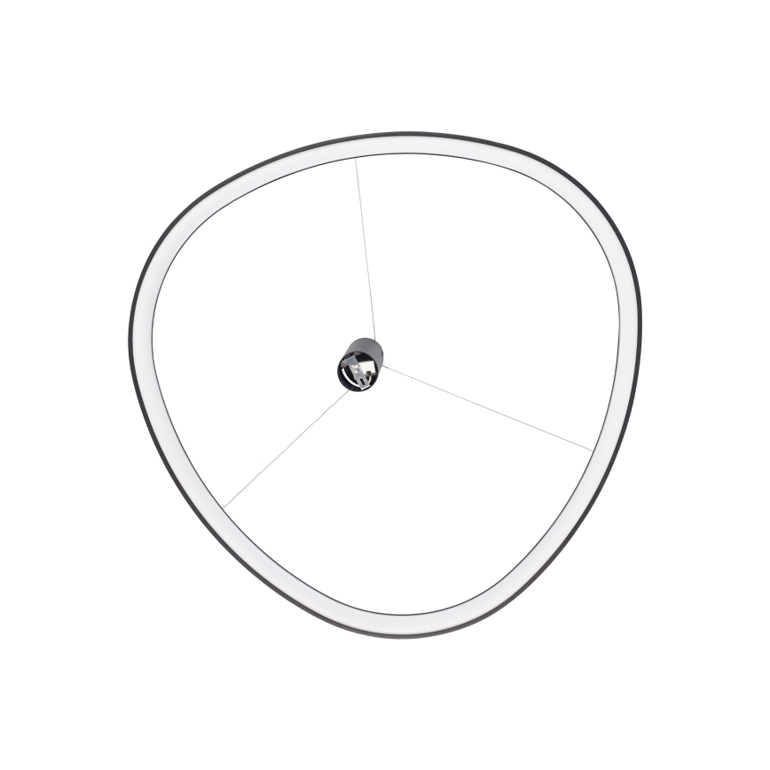 Ideal Lux - Lámpara LED colgante con cable GEMINI, 78 W, 230 V, 2700 K, diámetro 105 cm, CRI 90, negra