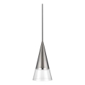 Ideal Lux - Lámpara LED colgante CONO 1xGU10/7W/230V diá. 15 cm CRI 90 cromo mate
