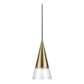 Ideal Lux - Lámpara LED colgante CONO 1xGU10/7W/230V diá. 15 cm CRI 90 latón