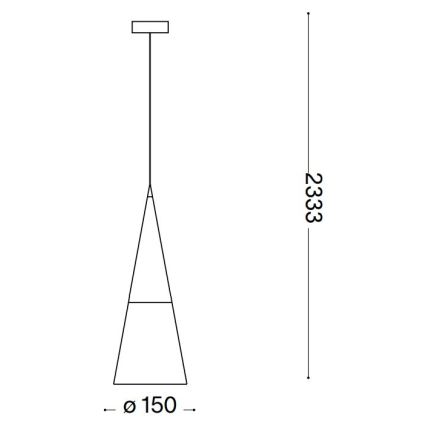 Ideal Lux - Lámpara LED colgante CONO 1xGU10/7W/230V diá. 15 cm CRI 90 cromo brillante
