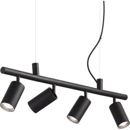 Ideal Lux - Lámpara LED colgante DYNAMITE 4xGU10/7W/230V CRI 90 negro