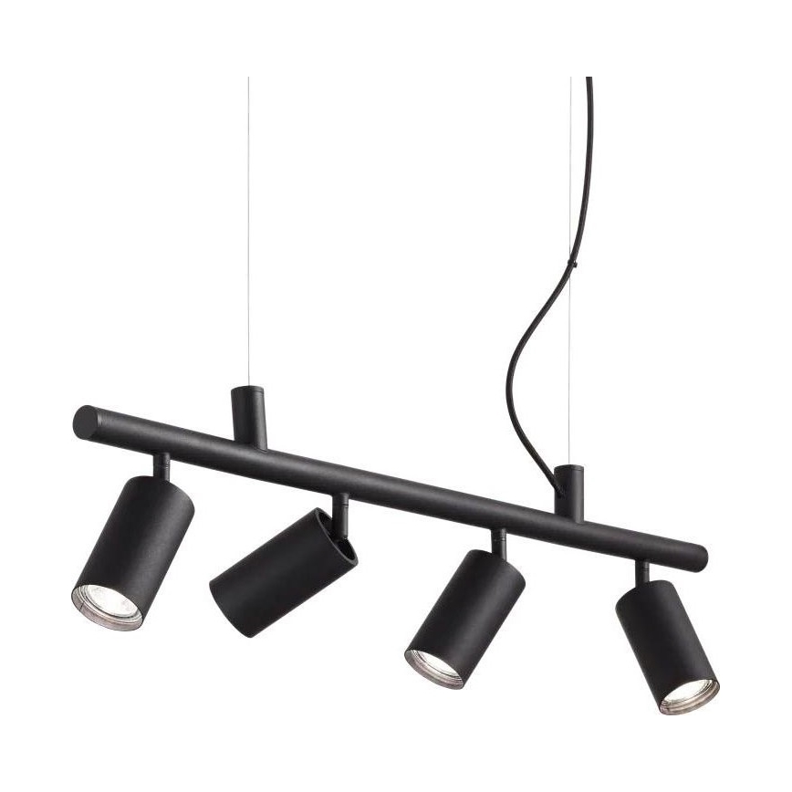 Ideal Lux - Lámpara LED colgante DYNAMITE 4xGU10/7W/230V CRI 90 negro