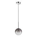 Ideal Lux - Lámpara LED colgante EQUINOXE 1xG4/2W/230V diá. 15 cm cromo brillante/ahumado