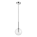 Ideal Lux - Lámpara LED colgante EQUINOXE 1xG4/2W/230V diá. 15 cm cromo brillante/transparente