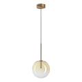 Ideal Lux - Lámpara LED colgante EQUINOXE 1xG4/2W/230V diá. 20 cm latón/ahumado