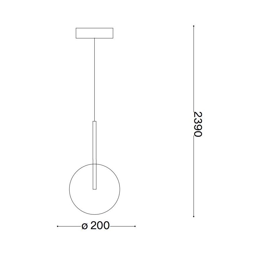 Ideal Lux - Lámpara LED colgante EQUINOXE 1xG4/2W/230V diá. 20 cm latón/ahumado