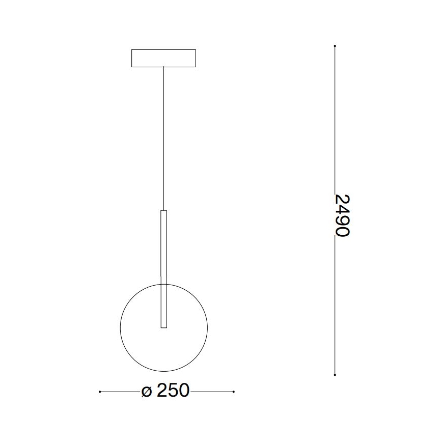 Ideal Lux - Lámpara LED colgante EQUINOXE 1xG4/2W/230V diá. 25 cm latón/transparente