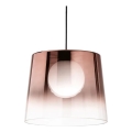 Ideal Lux - Lámpara LED colgante FADE 1xG9/3W/230V diá. 27,3 cm cobre/ahumado