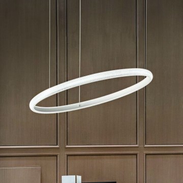 Ideal Lux - Lámpara LED colgante MIRACLE LED/25W/230V diá. 40 cm CRI 90 cromo mate