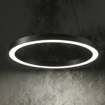 Ideal Lux - Lámpara LED colgante ORACLE LED/28W/230V 3000K diá. 50 cm CRI 90 negro