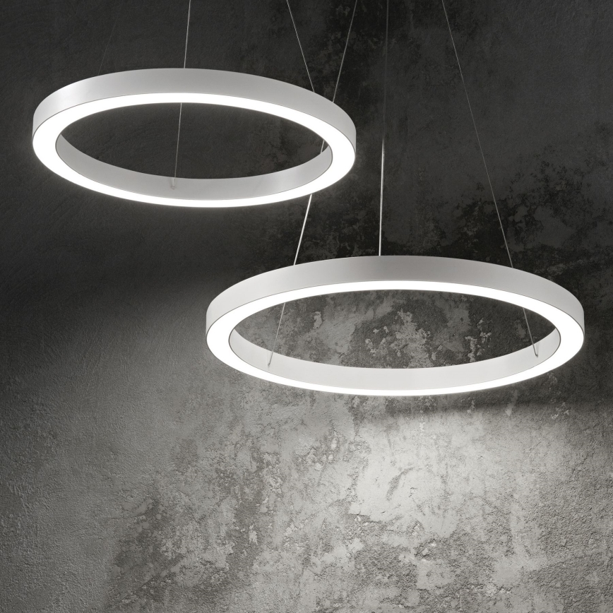 Ideal Lux - Lámpara LED colgante ORACLE LED/33W/230V 3000K diá. 60 cm CRI 90 blanco