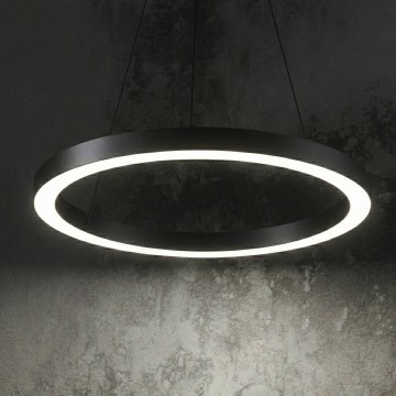 Ideal Lux - Lámpara LED colgante ORACLE LED/33W/230V 3000K diá. 60 cm CRI 90 negro