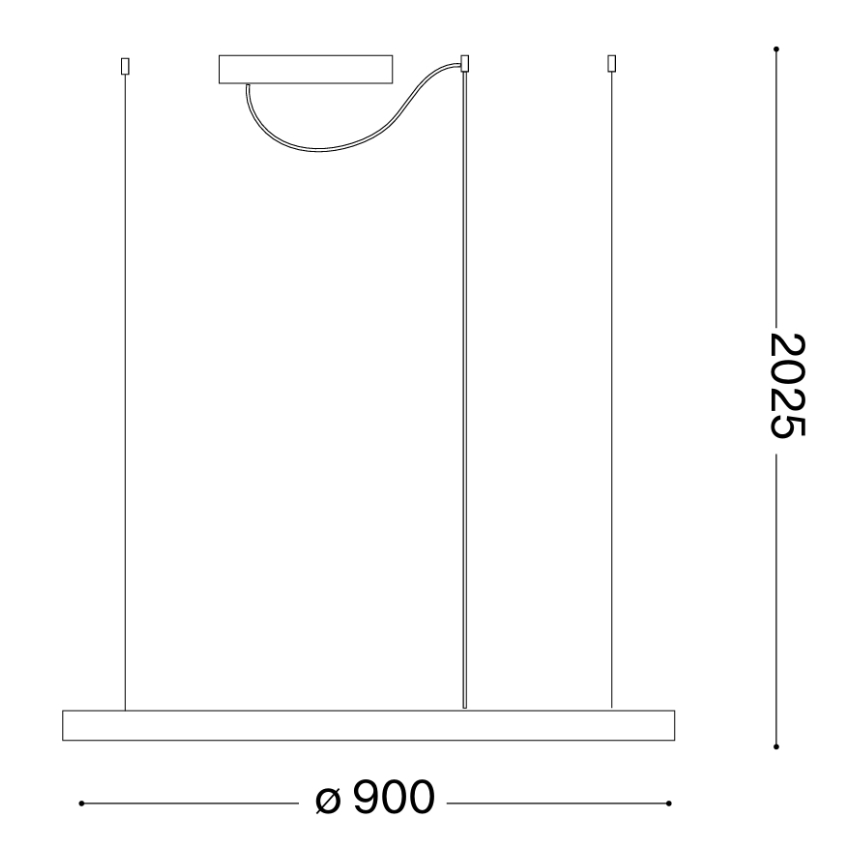 Ideal Lux - Lámpara LED colgante ORACLE LED/55W/230V 3000K diá. 90 cm blanco