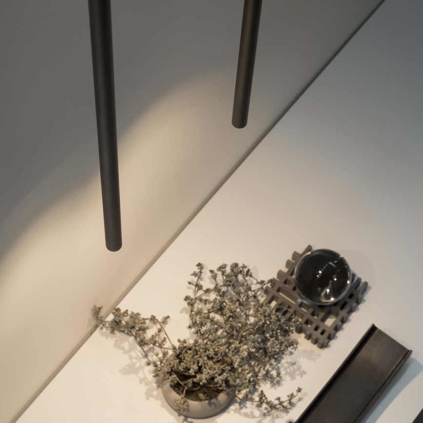 Ideal Lux - Lámpara LED colgante ULTRATHIN LED/11,5W/230V CRI 90 negro